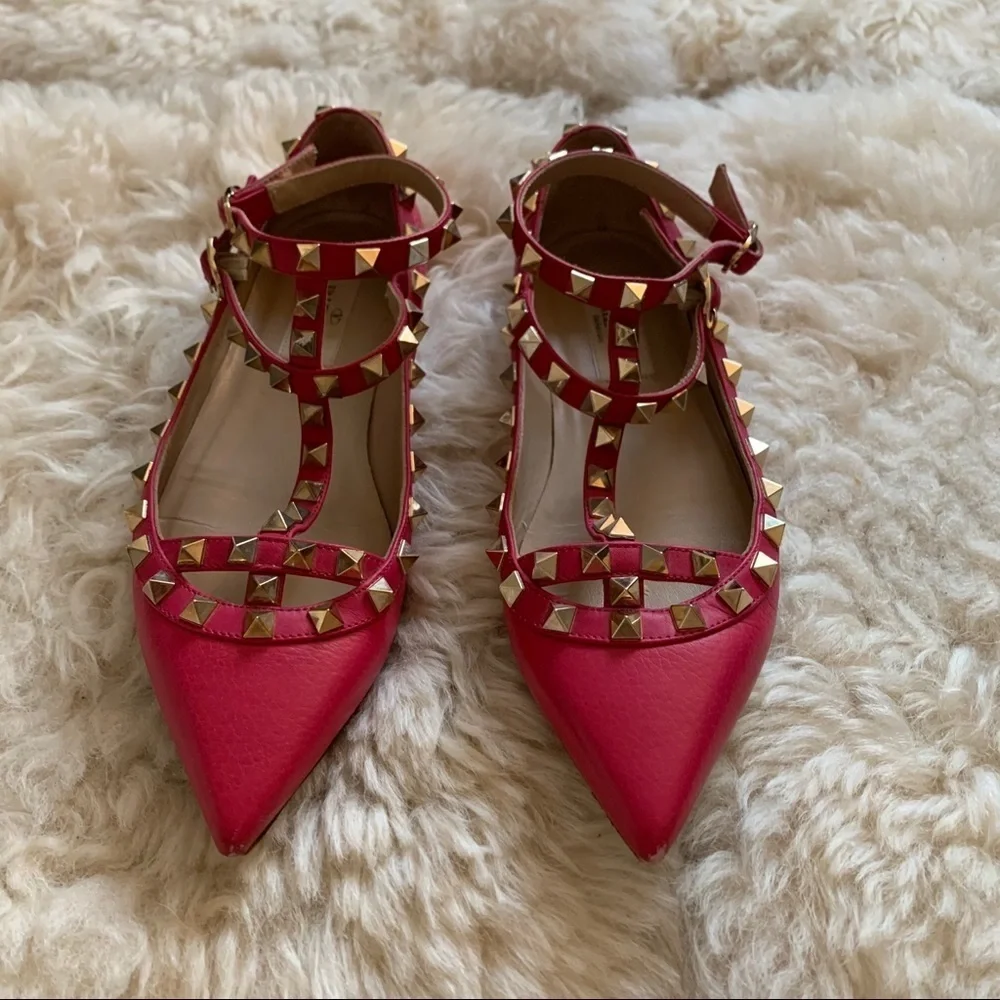 Valentino Rockstud Cage Flats
